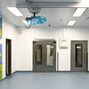 children unit in a hospital with automatic hinged doors and patient lift