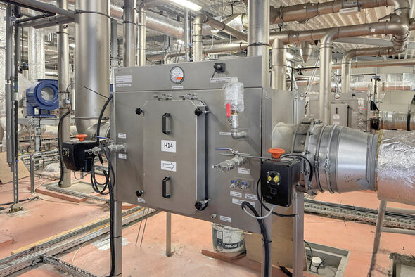 Filtergehäuse, Fabrikat HT Group, als Teil der neuen RLT-Anlage