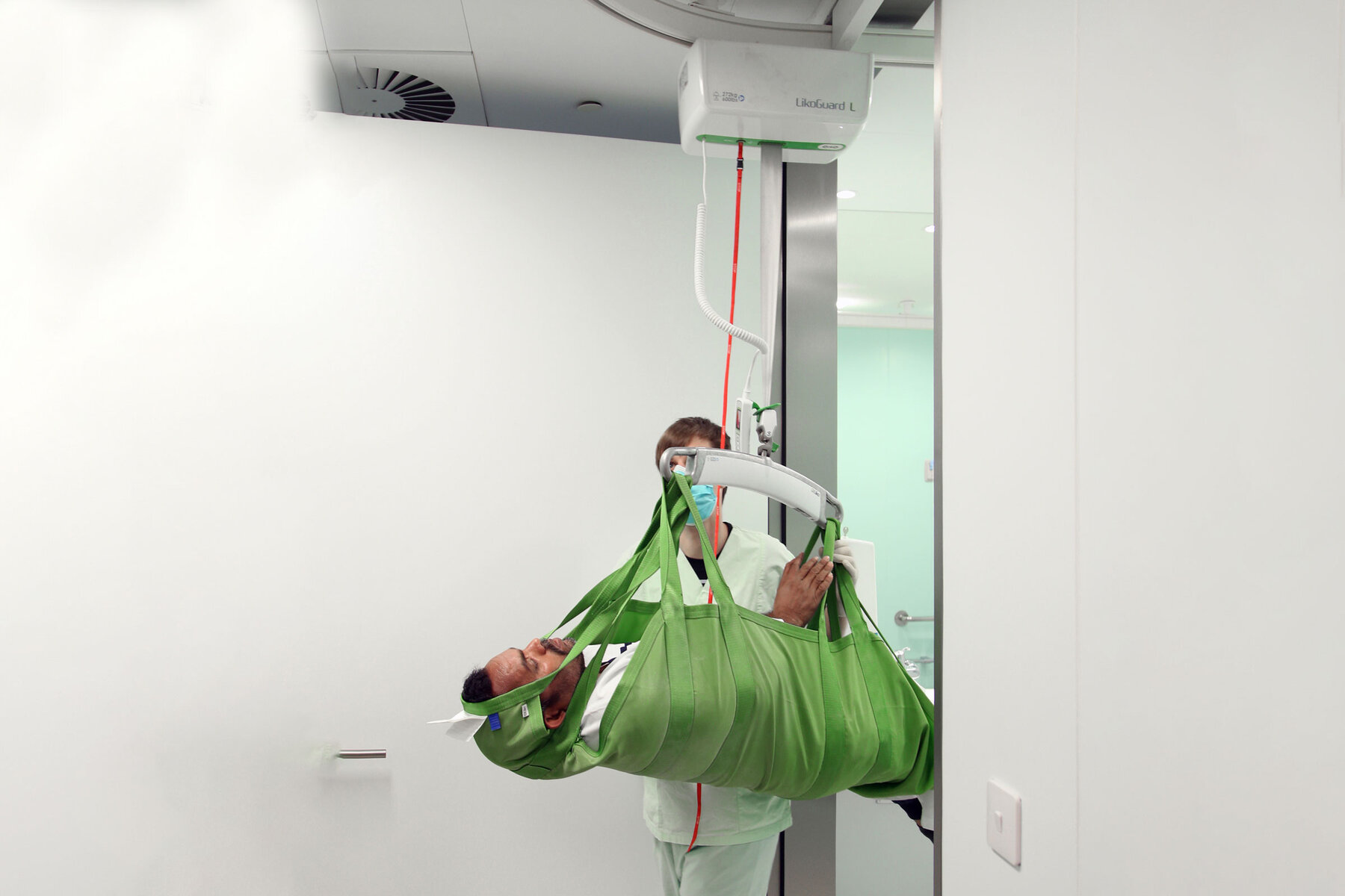 Patient lift system Patient lift system in use