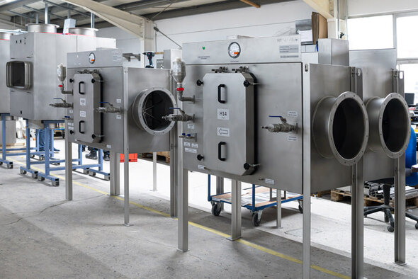 Filtergehäuse, Fabrikat HT Group, als Teil der neuen RLT-Anlage