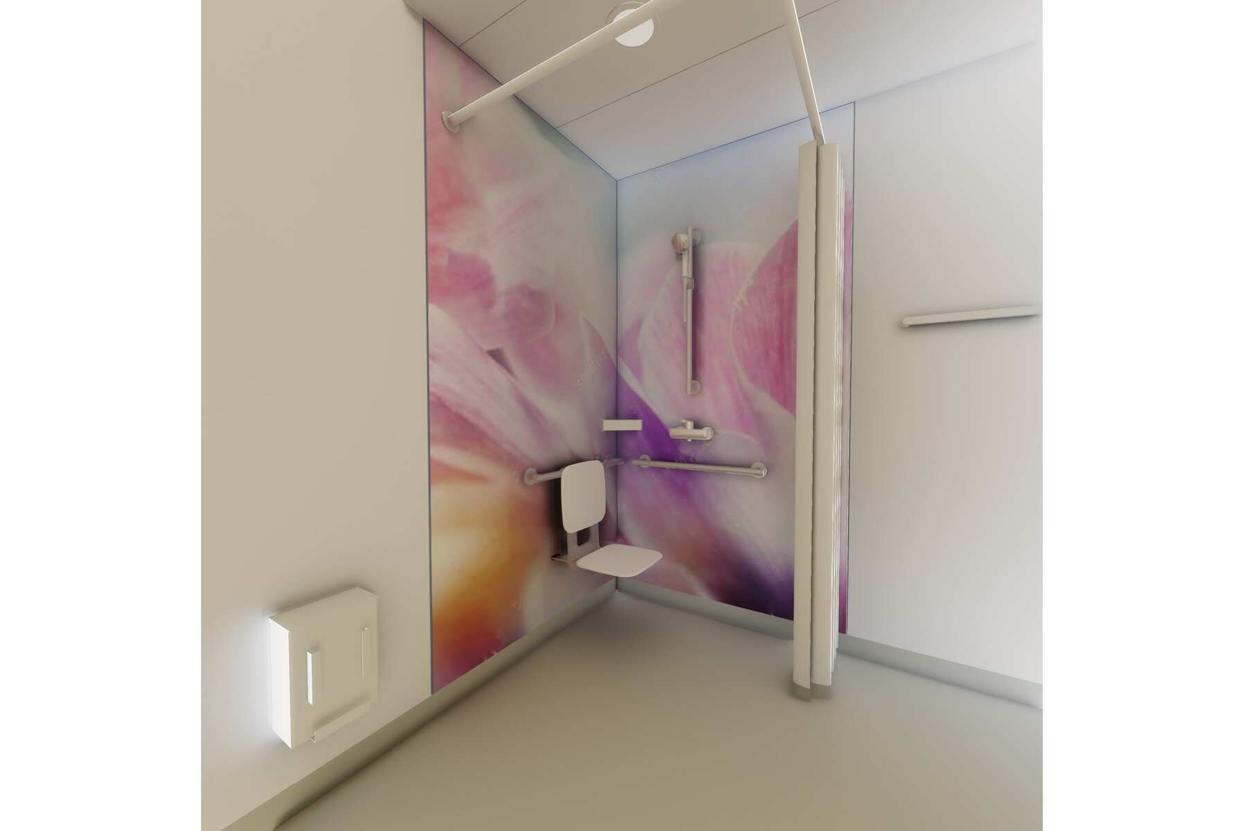 patient bathroom in New al Sabah Hospital, Kuwait