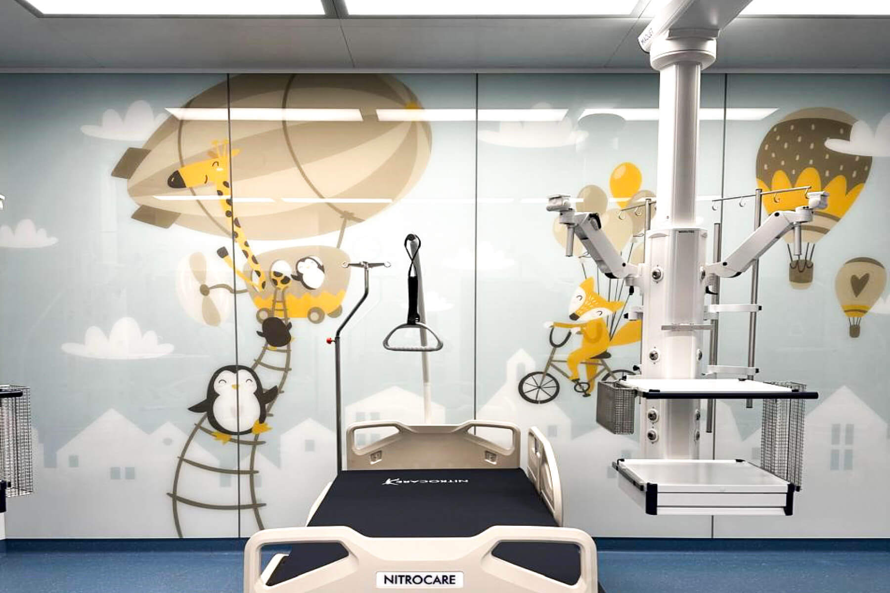 Patient room in a hospital