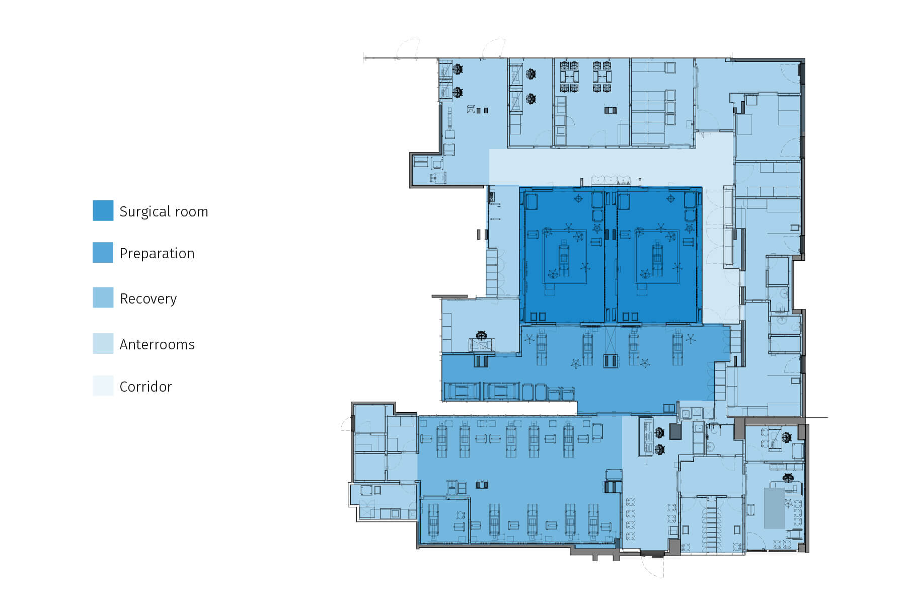 day clinic baselland hospital, room layout