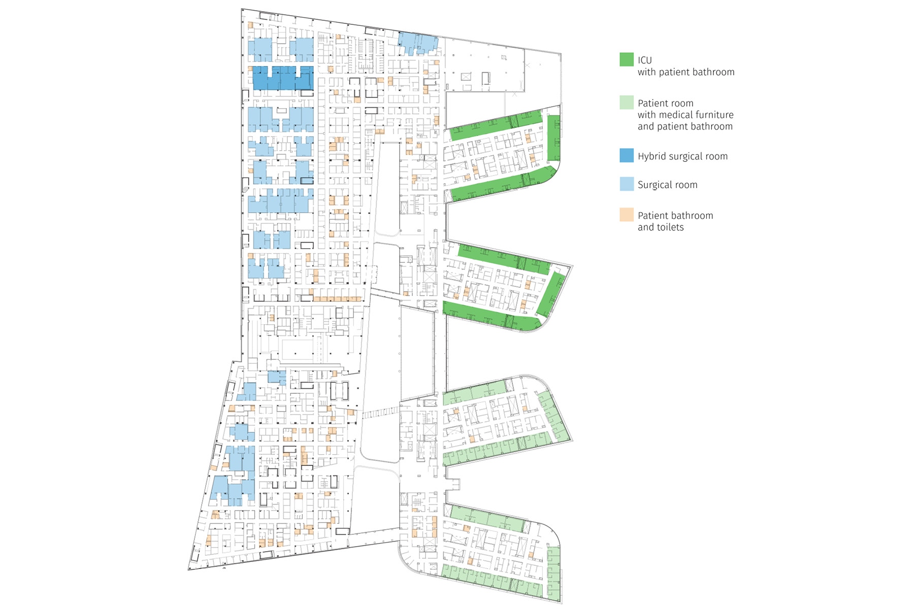 Raumdesign, Plan, New Jahra Hospital